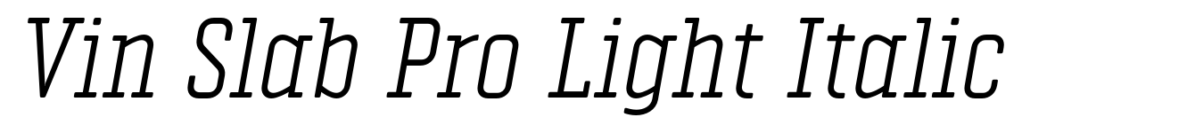 Vin Slab Pro Light Italic